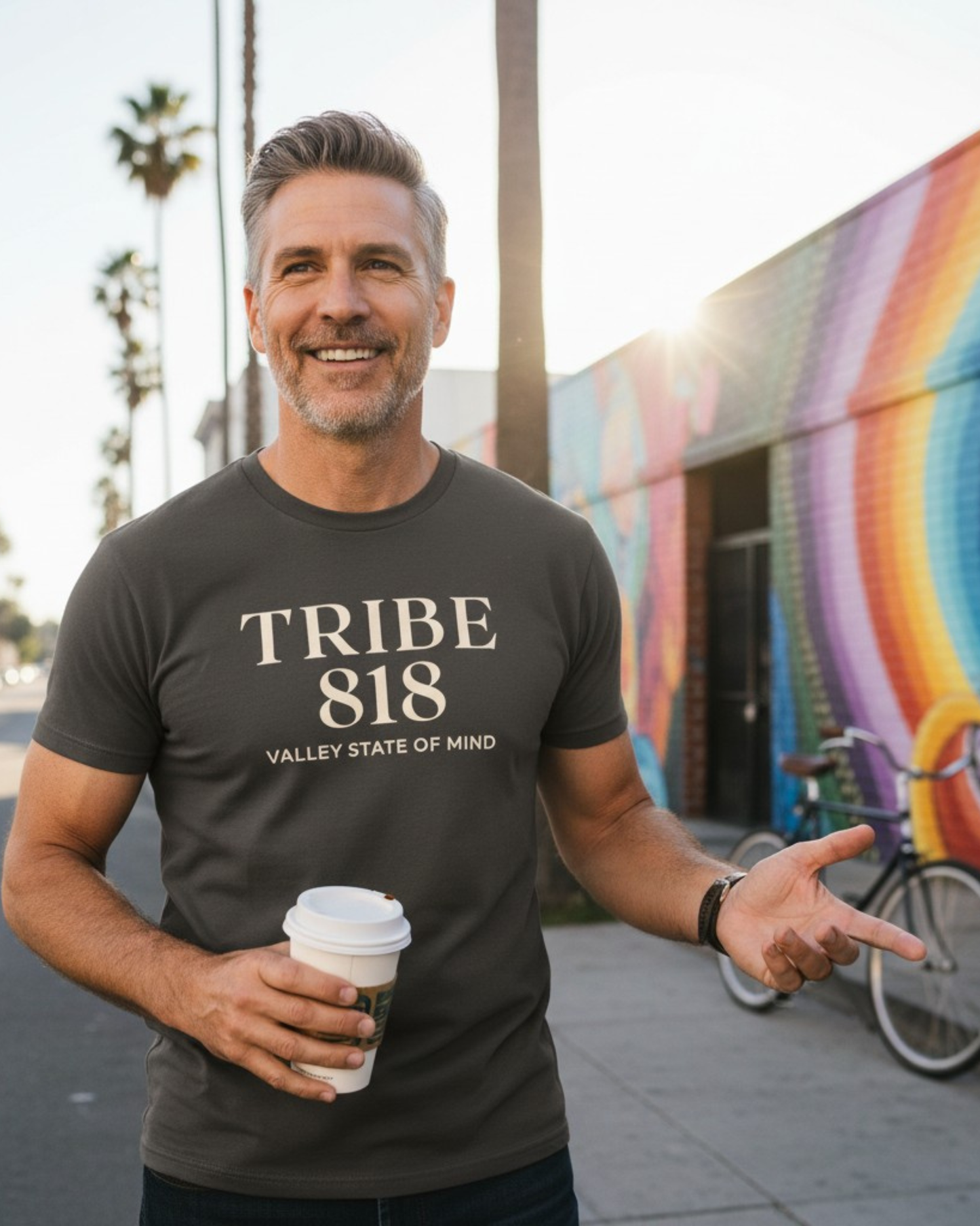 Valley State of Mind Tee — Charcoal