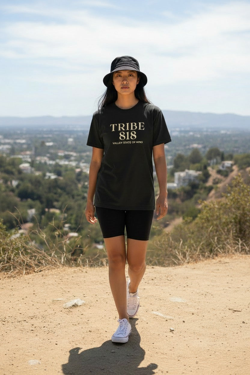 TRIBE 818 “Valley State of Mind” Tee - Charcoal